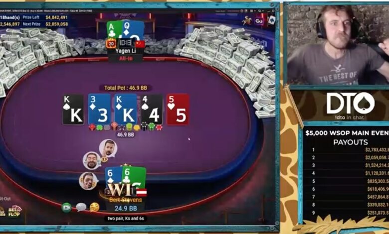 Bert Steven do zmage na REKORDNEM Glavnem turnirju WSOP-Online 1 Bert Steven