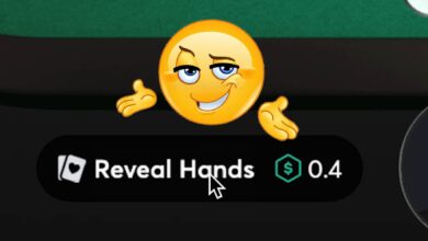 Ali bi plačali nekaj BB da bi po igri lahko videli karte svojih nasprotnikov? 10 Reveal hands